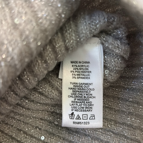 1.State Womens Shimmer Ribbed Pullover Sweater - Picture 7 of 7